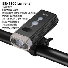 Load image into Gallery viewer, Bike Light Rainproof USB Rechargeable LED 2000mAh MTB Front Lamp Headlight Aluminum Ultralight Flashlight Super Bright Bicycle Front Headlight 5 Light Modes And Large Capacity Battery