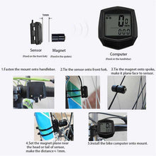 Load image into Gallery viewer, Bike Speedometer Waterproof Wired Digital Bike Ride Odometer Bicycle Cycling Speed Counter Bicycle Accessories Waterproof Cycling Odometer With Automatic Wake-Up Multi-Function LCD Backlight Display Bicycle Computer Best For Bikers