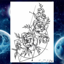 Load image into Gallery viewer, Luxury Colorful Flower Lavender Waterproof Temporary Tattoos Animals Arm Chest Tattoo Stickers Elegant Summer Style For Womens Mens