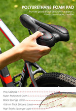 Load image into Gallery viewer, Bike Saddle Mountain Road Bike Seat PU Leather Gel Filled Cycling Cushion Comfortable Shockproof Bicycle Saddle Seat Cushion For Men Comfort Bike Saddle Anti-Slip Bicycle Saddle Waterproof Bicycle Seat For Mountain Bike Seat