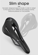 Load image into Gallery viewer, Ultra Light Comfortable Bicycle Saddle Mountain Road Bike Seat Soft Leather Hollow Breathable Cushion Seat Ergonomics Design Breathable Suspension Gel Bike Saddle Cushion For Mountain Bike Road Bike
