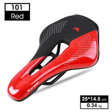 Load image into Gallery viewer, Ultra Light Comfortable Bicycle Saddle Mountain Road Bike Seat Soft Leather Hollow Breathable Cushion Seat Ergonomics Design Breathable Suspension Gel Bike Saddle Cushion For Mountain Bike Road Bike