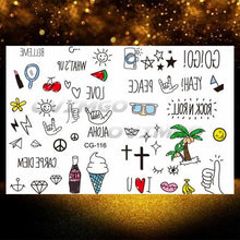Load image into Gallery viewer, Small 3D Dinosaur Temporary Sticker Tattoos Colorful Tiny Tattoos For Party Children