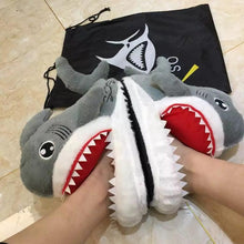 Load image into Gallery viewer, Shark Funny Shoes Girls Indoor Slippers Home Shoes Fashion Plush Warm Slippers Women Winter Cute Shark Cozy Women Slippers With Funny Face Memory Foam Non-Slip Rubber Sole Soft Slip On Home Shoes