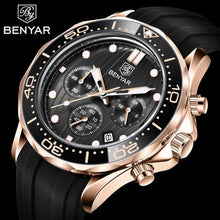 Load image into Gallery viewer, Black Multifunctional Sport Men Watches Luxury Quartz Watches Fashion Chronograph Stylish Elegant Comfortable Watch For Men