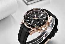 Load image into Gallery viewer, Black Multifunctional Sport Men Watches Luxury Quartz Watches Fashion Chronograph Stylish Elegant Comfortable Watch For Men