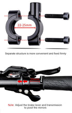 Load image into Gallery viewer, Smart Bicycle Stylish Handlebar Design Reflector Rear View Mirror Mountain Bike Electrical Bike Scooter HD Wide-Range Adjustable Angles Mirror Wide Range Back Reflector Vision Adjustable Left Right Mirrors For Road Electric Bike