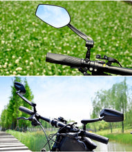 Load image into Gallery viewer, Smart Bicycle Stylish Handlebar Design Reflector Rear View Mirror Mountain Bike Electrical Bike Scooter HD Wide-Range Adjustable Angles Mirror Wide Range Back Reflector Vision Adjustable Left Right Mirrors For Road Electric Bike