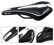 Load image into Gallery viewer, Bike Saddle Mountain Road Bike Seat PU Leather Gel Filled Cycling Cushion Comfortable Shockproof Bicycle Saddle Seat Cushion For Men Comfort Bike Saddle Anti-Slip Bicycle Saddle Waterproof Bicycle Seat For Mountain Bike Seat