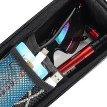 Load image into Gallery viewer, Black Bike Bag Frame Front Top Tube Cycling Bag Waterproof Phone Case Touchscreen Bag Pack Bicycle Accessories Bike Bicycle Bag Waterproof Bike Phone Mount Bag Front Frame Top Tube Handlebar Bag Touch Screen Holder Case For Cell Phones 6.6in