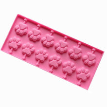Load image into Gallery viewer, Silicone Lollipop Molds Chocolate And Candy Molds Cake Mold Variety Shapes Cake Pastry Decorating Form Silicone Bakeware Silicone Lollipop Mold Shape Of Swirl Heart Bunny Star Butterfly Little Bear Flower Sucker Molds Chocolate Hard Candy Molds