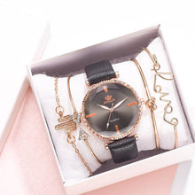 Load image into Gallery viewer, Elegant Style Fashion Womens Watch Luxury Leather Band Analog Quartz Wrist Watch Women Dress Leather Band Thin Minimalist Casual Simple Dress Analog Quartz Wristwatch