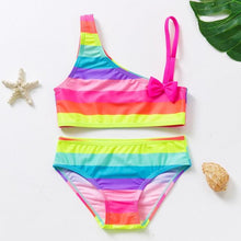 Load image into Gallery viewer, Girls Swimsuit High quality Girls swimwear Two pieces Kids Bikini Set Swimming Suit For Children Girls Swimsuit Flounce Bikini Set 2 Piece Swimwear Watermelon Ruffle Bathing Suits