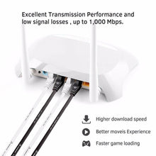 Load image into Gallery viewer, Cat6 RJ45 Network LAN Ethernet Flat Cable Computer UTP Patch Cord For Router Network Ethernet Cable Plated RJ45 Connectors Ethernet LAN Cable