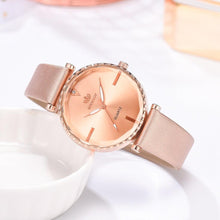 Load image into Gallery viewer, Elegant Style Fashion Womens Watch Luxury Leather Band Analog Quartz Wrist Watch Women Dress Leather Band Thin Minimalist Casual Simple Dress Analog Quartz Wristwatch