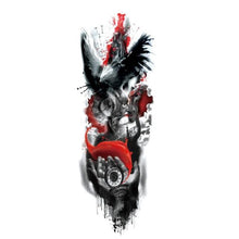 Load image into Gallery viewer, Big Realistic Tiger Tattoo Waterproof Temporary Dragon Flower Sticker Full Arm Large Size Sleeve Big Luxury Design For Mens