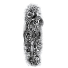 Load image into Gallery viewer, Big Realistic Tiger Tattoo Waterproof Temporary Dragon Flower Sticker Full Arm Large Size Sleeve Big Luxury Design For Mens