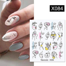 Load image into Gallery viewer, Embossed Nails Sticker 3D Flower Leaves Slider Water Transfer Nail Decals for Nail Art Transfer Sticker 3D Wave Design Decoration for Women Girls Art Stickers Decal Decoration Metallic Curve Strip Line Nail Decor