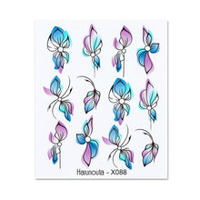 Load image into Gallery viewer, Embossed Nails Sticker 3D Flower Leaves Slider Water Transfer Nail Decals for Nail Art Transfer Sticker 3D Wave Design Decoration for Women Girls Art Stickers Decal Decoration Metallic Curve Strip Line Nail Decor