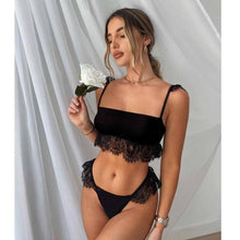 Load image into Gallery viewer, New Bikini Set Women Solid Female Cut Bikinis Swimwear Push Up Swimsuit Bath Suit Women's Bikini Padded Cutout Strappy Halter Swimsuits Two Piece Bathing Suits