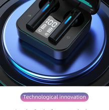 Load image into Gallery viewer, LED Display Bluetooth 5.0 Wireless Headphone Magnetic 9D Stereo Sound Earbud Sports Easy Pairing Earphone With Microphone Bluetooth In Ear Built-in Mic Headset For Sport Black Headphones Wireless Light Weight Design