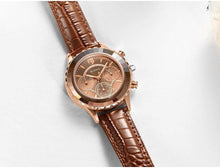 Load image into Gallery viewer, Luxury Green Business Women Watches Quartz Fashion Leather Strap Waterproof Multifunctional Wristwatch For Women