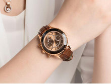 Load image into Gallery viewer, Luxury Green Business Women Watches Quartz Fashion Leather Strap Waterproof Multifunctional Wristwatch For Women