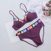 Load image into Gallery viewer, Bikini Set Swimwear Women Print Swimsuit Push Up Plus Size Bathing Suit Beachwear Women's Push-Up Bikini Set Padded Bikini Swimsuit