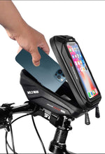 Load image into Gallery viewer, Bike Bag Frame Front Top Tube Waterproof Hard Shell Cycling Bag Touch Screen Phone Case Bicycle Accessories Bike Phone Mount Bag Cycling Waterproof Front Frame Top Tube Handlebar Bag With Touch Screen Holder Case
