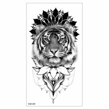 Load image into Gallery viewer, Big Tiger Lion Waterproof Temporary Sticker Tattoo Arm Legs Fake Tattoo Stickers For Adults Realistic Luxury Design For Mens Womens