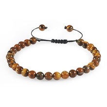 Load image into Gallery viewer, Black Lava Stone Crown Charm Tiger Eye Beads Bracelet For Men Women Braided Bracelets Handmade Adjustable Couple Distance Bracelets Lava Stone Beads Essential Oil Diffuser Adjustable Bracelet With King Queen Crown Charm