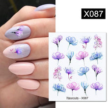 Load image into Gallery viewer, Geometry Line Stripe Nail Sticker Floral Butterfly Design Water Decals Slider Wraps Decoration Nail Art Accessories Water Transfer Nail Decals Sticker For Pretty Girl Self-Adhesive Nail Decals Designer Nail Stickers for Acrylic Decal Decoration