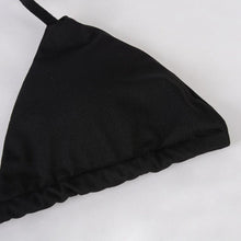 Load image into Gallery viewer, Push Up Bikini Set Swimsuits High Waist Swimwear Women Ribbed Bathing Suits Brazilian Bikinis Swimsuit for Women Bottom Triangle Bikinis Top Bathing Suit