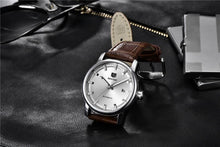 Load image into Gallery viewer, 2021 Fashion Luxury Leather Strap Casual Analog Watch Men Stainless Steel Wristwatch Waterproof Watches