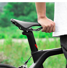 Load image into Gallery viewer, Ultra Light Comfortable Bicycle Saddle Mountain Road Bike Seat Soft Leather Hollow Breathable Cushion Seat Ergonomics Design Breathable Suspension Gel Bike Saddle Cushion For Mountain Bike Road Bike