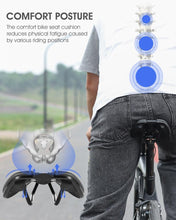 Load image into Gallery viewer, Ultra Light Comfortable Bicycle Saddle Mountain Road Bike Seat Soft Leather Hollow Breathable Cushion Seat Ergonomics Design Breathable Suspension Gel Bike Saddle Cushion For Mountain Bike Road Bike