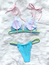 Load image into Gallery viewer, Micro Bikini Set For Women Black Blue Green Pink String Swimwear Women's Halter String Triangle Bikini Set Charming Swimwear Two Piece Swimsuit Women's Swimsuit Push Up Bathers Bathing Suit Bikinis
