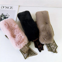 Load image into Gallery viewer, New Autumn Winter Fashion Soft Faux Fur Crochet Knitted Neck Warmer Elastic Neck Gaiter Head Wrap Lightweight Scarf Collar Neck Elegant Warmer Scarves for Women