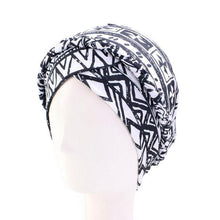 Load image into Gallery viewer, Fashion Soft Cotton Print Braid Turban Lightweight Muslim Turbans Head For Women Women's Hijabs Caps Hat Lightweight Inner Hijab Caps Elegant Arab Wrap Head Scarves Turban Scarf For Women
