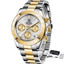 Load image into Gallery viewer, Stainless Steel Sports Men Watch Waterproof Business Chronograph Men Quartz Elegant Design Wristwatches