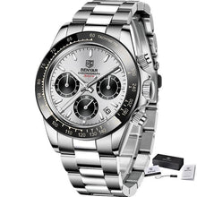 Load image into Gallery viewer, Stainless Steel Sports Men Watch Waterproof Business Chronograph Men Quartz Elegant Design Wristwatches