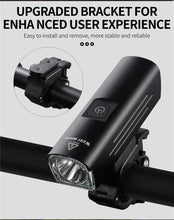 Load image into Gallery viewer, Front Bicycle Light USB Rechargeable LED Bike Light Waterproof Cycling Headlight Climbing Safety Flashlight Lamps Bike Light Super Bright Bicycle Light Easy To Install Fits All Bikes Headlights With Modes