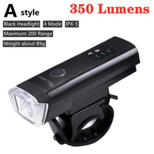 Load image into Gallery viewer, Front Bicycle Light USB Rechargeable LED Bike Light Waterproof Cycling Headlight Climbing Safety Flashlight Lamps Bike Light Super Bright Bicycle Light Easy To Install Fits All Bikes Headlights With Modes
