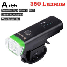 Load image into Gallery viewer, Front Bicycle Light USB Rechargeable LED Bike Light Waterproof Cycling Headlight Climbing Safety Flashlight Lamps Bike Light Super Bright Bicycle Light Easy To Install Fits All Bikes Headlights With Modes