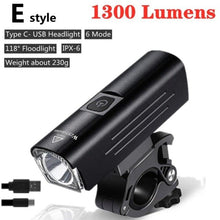 Load image into Gallery viewer, Front Bicycle Light USB Rechargeable LED Bike Light Waterproof Cycling Headlight Climbing Safety Flashlight Lamps Bike Light Super Bright Bicycle Light Easy To Install Fits All Bikes Headlights With Modes