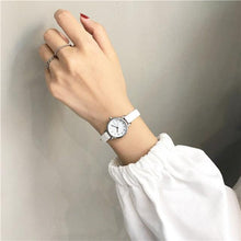Load image into Gallery viewer, Womens Fashion White Small Watches Quartz Wristwatch Simple Leather Band Fashion Simple Ladies Quartz Watches Mini Ultra-Thin Analog Watches For Girls Students