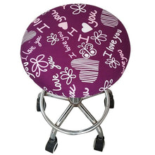 Load image into Gallery viewer, Round Chair Cover Bar Stool Cover Elastic Seat Cover Home Chair Slipcover Round Chair Bar Stool Floral Printed Padded Round Bar Stool Cover Cushion With Elastic Fabric Round Chair Seat Cushion For Wooden Metal Stools 30-40cm
