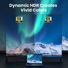 Load image into Gallery viewer, HDMI 2.1 Cable Ultra High Speed 8K60Hz 4K120Hz HDMI Splitter Cable 48Gbps Ultra High Speed 4K 120Hz Braided HDMI Cable Dynamic HDR Vision HDR 10 Compatible With UHD TV Laptop