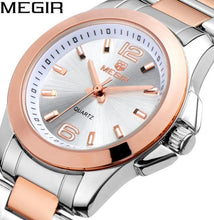 Load image into Gallery viewer, Multifunctional Business Women Watches Quartz Waterproof Stainless Watch Elegant Shine Round Design