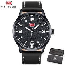 Load image into Gallery viewer, Black Classic Simple Men's Fashion Quartz Watches Modern Round Design Waterproof Wrist Watch For Men